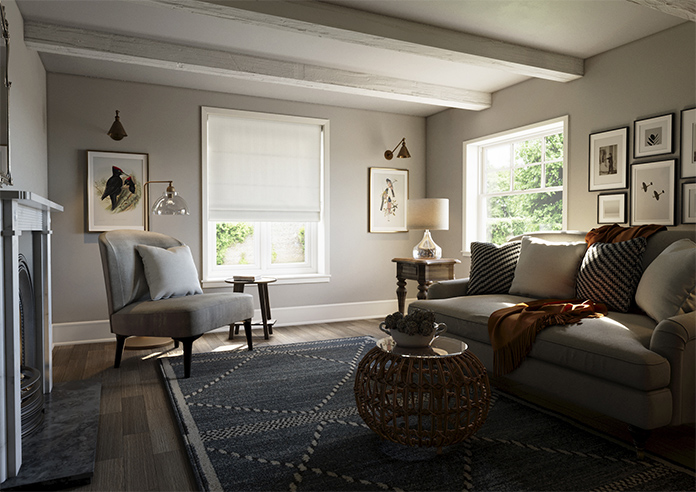 Laura Ashley Candy Stripe, Steel - Roman Blind - Image 6